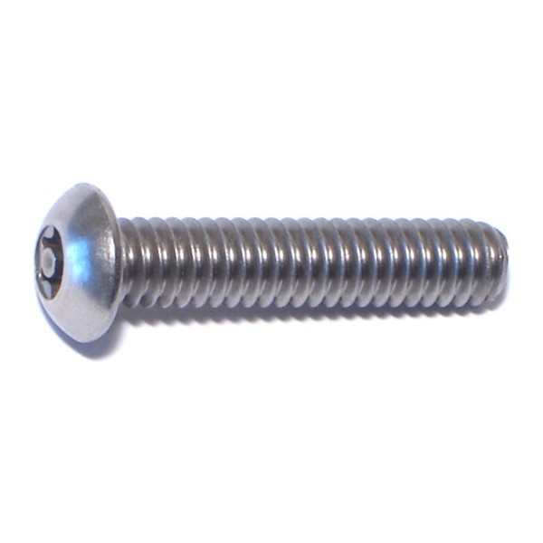 Midwest Fastener 1/4"-20 x 1-1/4 in Torx Button Machine Screw, Plain Stainless Steel, 6 PK 77776